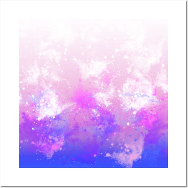 Ombre Painterly Galaxies Wall Art by saradaboru